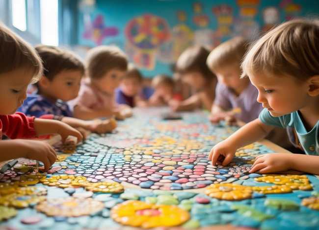 幼儿石头拼画，石头拼贴画幼儿园