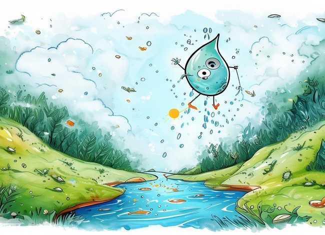 一滴水的绘本故事、一滴水的旅行绘本故事