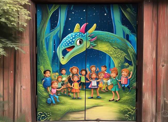 儿童故事大全可以画出来的 - 门上的画儿童故事