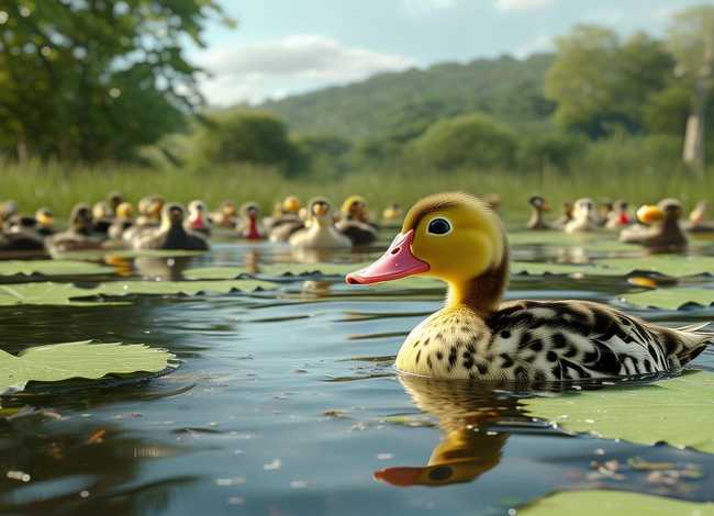 丑小鸭故事绘本完整图片10张；丑小鸭故事绘本完整图片10张内容