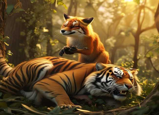 狐假虎威少儿故事 - 狐假虎威少儿故事配乐纯音乐