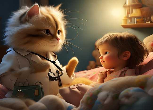 儿童睡前故事猫医生，猫猫故事 睡前故事