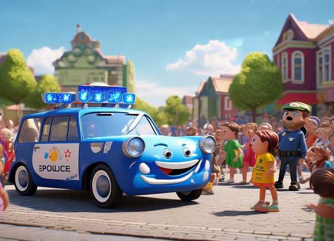 警车的故事儿童故事 - 幼儿故事警车的故事