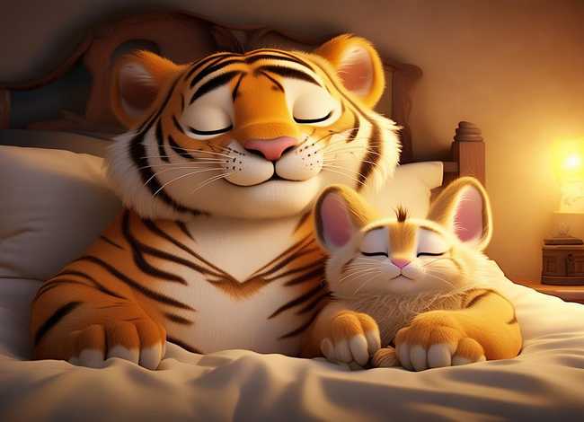 儿童故事老虎和兔子，睡前故事老虎和兔子