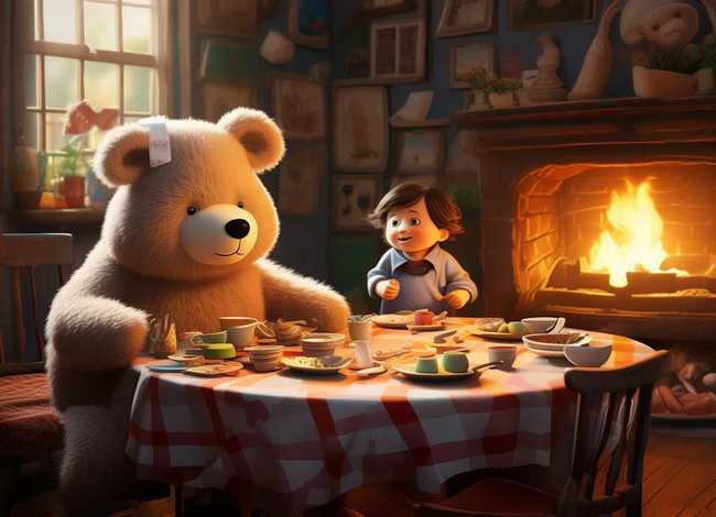睡前故事小熊请客，小熊请客故事书