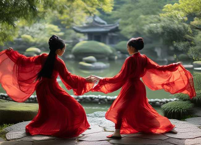 旗袍打斗 - 两位旗袍女打斗场面