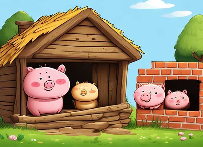 小孩故事三只小猪 小孩故事三只小猪图片