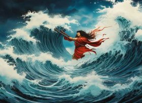哪吒闹海儿童故事ppt；哪吒闹海ppt幻灯片免费下载