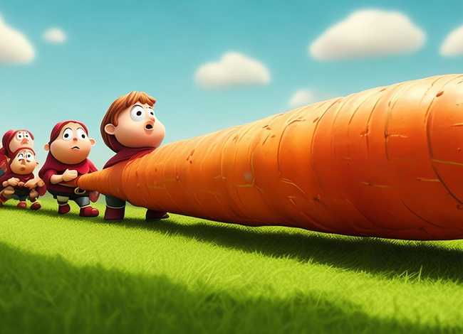 拔萝卜的故事图片（拔萝卜的故事人物图片）