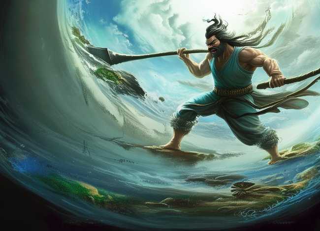 盘古的故事给我讲一下；盘古的故事给我讲一下英语