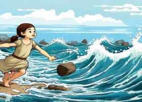 精卫填海小学生立体画故事；精卫填海小学生简笔画