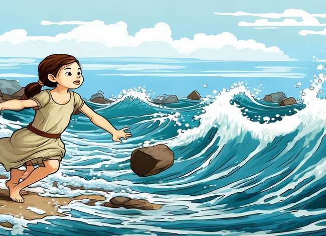 精卫填海小学生立体画故事；精卫填海小学生简笔画