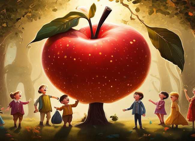 大苹果故事童话故事；大苹果故事图片