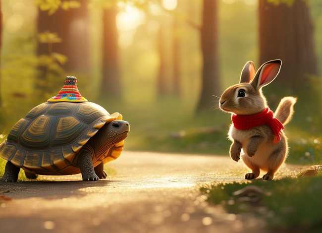 儿童睡前故事讲故事龟兔赛跑 - 宝宝睡前故事龟兔赛跑语音