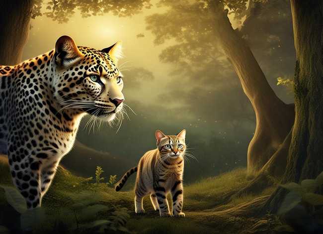 豹猫的故事、豹和猫的故事