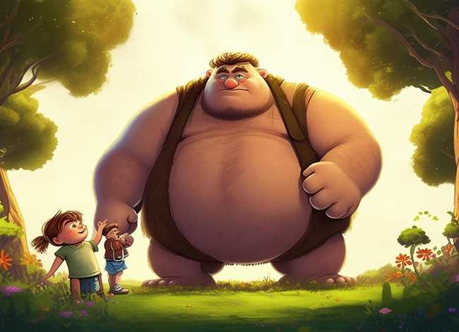 儿童故事巨人与小孩 - 巨人与孩子的故事