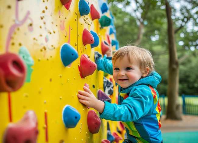 爬墙攀岩儿童 - 爬攀岩墙对幼儿的好处
