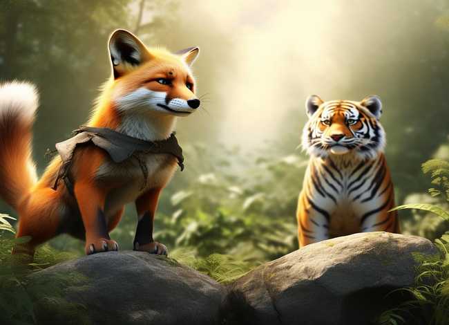 小学生英语故事狐假虎威 - 小学生英语故事狐假虎威怎么写