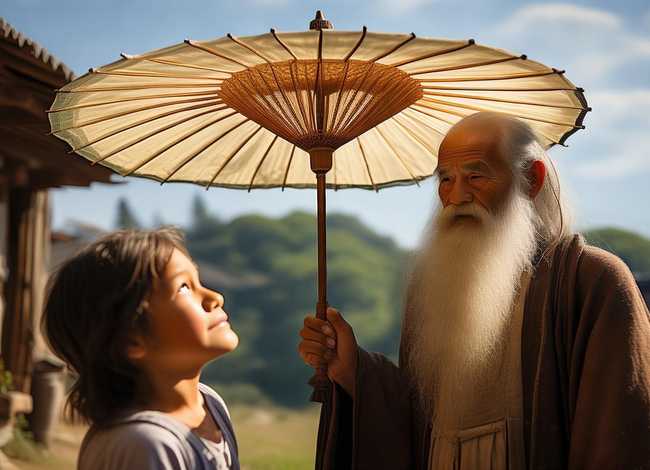 伞的故事 孔子借伞的故事
