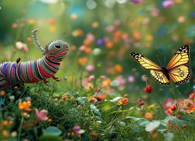 毛毛虫的儿童故事50个字；关于毛毛虫的故事50字