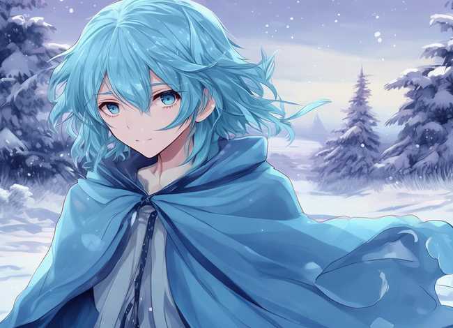 冰蓝色的故事 - 冰蓝色的动漫人物图片