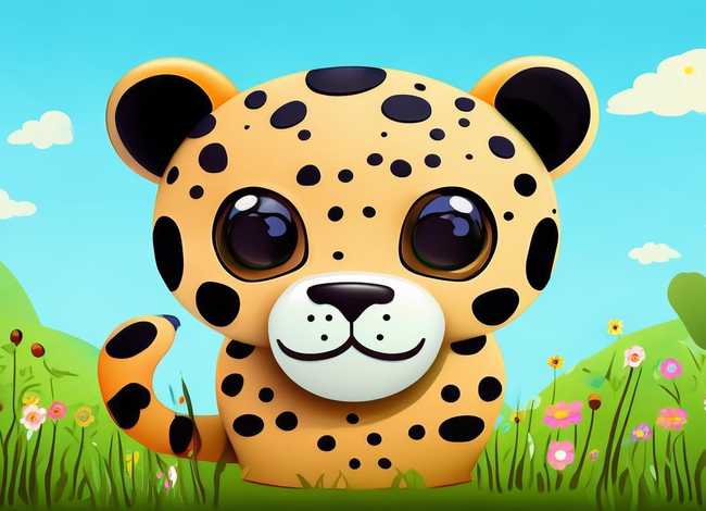 豹子简笔画儿童画，豹子简笔画儿童画法