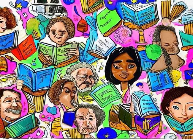 名人读书故事手抄报图片大全（名人读书故事手抄报图片大全四年级）