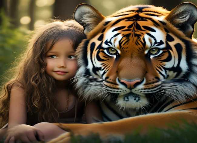 老虎和小姑娘的故事、老虎和小姑娘的故事视频