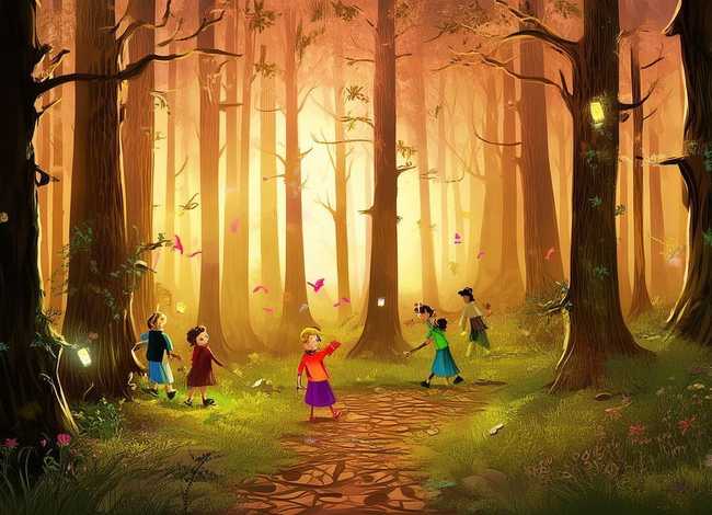 儿童故事森林迷路、幼儿园故事迷路的森林