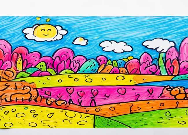 线条儿童画简单 - 线条儿童画简单又漂亮