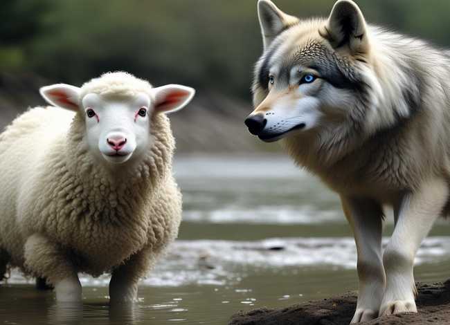 狼和小羊儿童故事100字左右（狼和小羊的故事100字左右）