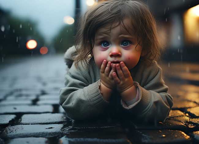 儿童哭的图片伤感；儿童哭的图片伤感大全