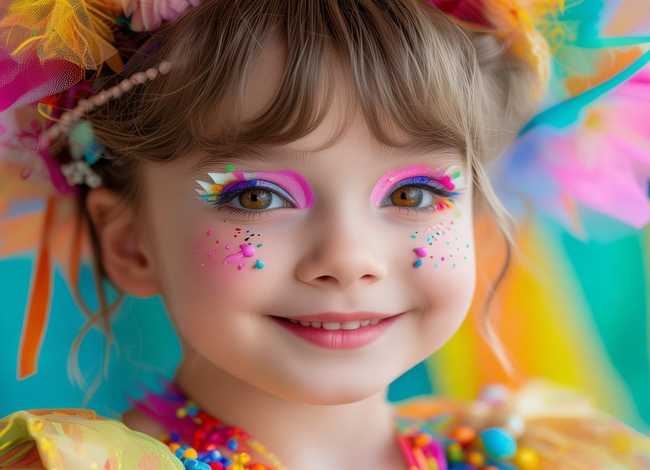 幼儿表演妆容女孩 - 幼儿园小女孩表演节目的妆容