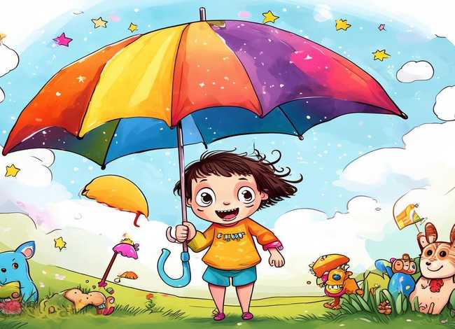 关于伞的儿童故事书 - 关于伞的幼儿故事