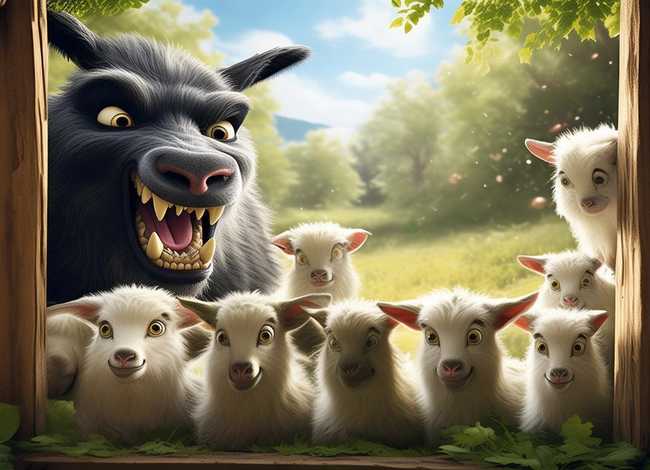 儿童故事狼和七只小山羊完整版，幼儿故事狼和七只小山羊