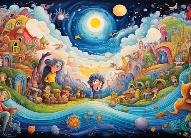 画里的故事主题画儿童画、画里的故事主题创意画