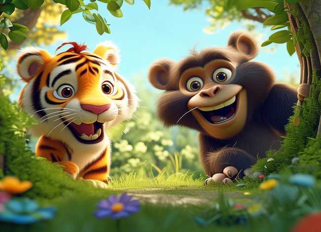 儿童故事老虎和猩猩、老虎和猩猩的故事