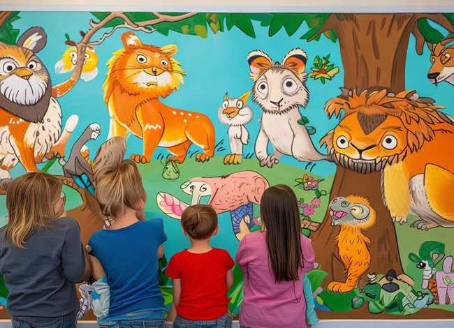 动物故事绘画图片大全，动物故事绘画图片大全四年级