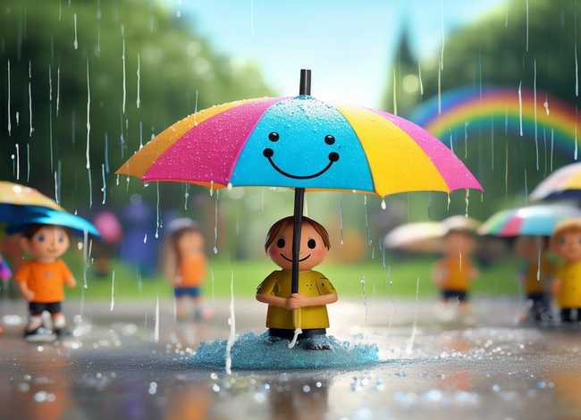 儿童雨伞故事连环画 - 连环画小雨伞看图讲故事