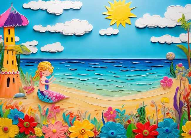 儿童夏天绘画作品，儿童夏天绘画作品图片大全