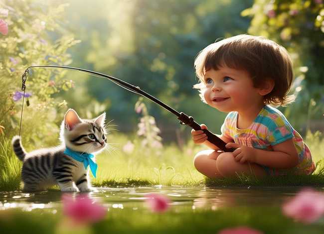 儿童故事《小猫钓鱼》（小猫钓鱼幼儿故事）