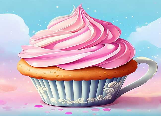 关于杯子蛋糕的简笔画彩色；关于杯子蛋糕的简笔画彩色版