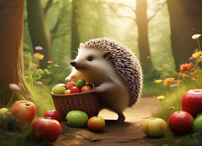 儿童故事小刺猬搬家；幼儿故事小刺猬搬苹果