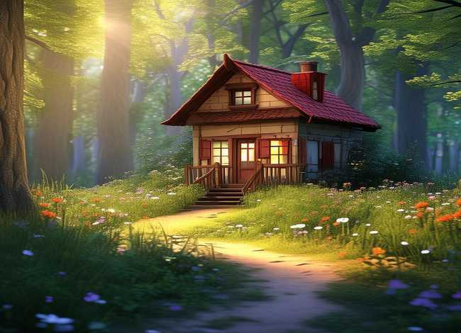 森林里的房屋儿童故事 - 森林里的房屋的故事