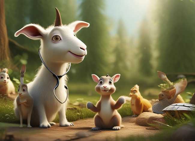 儿童故事山羊医生，山羊医生给小动物们看病的故事