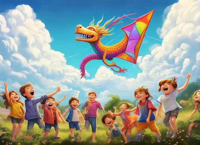 风筝的故事儿童画、风筝的幼儿故事