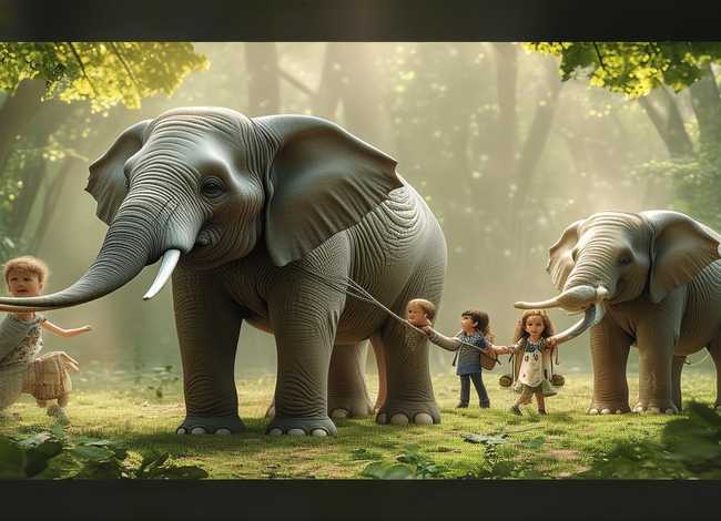 大象跷跷板的儿童故事，大象故事儿童睡前收听