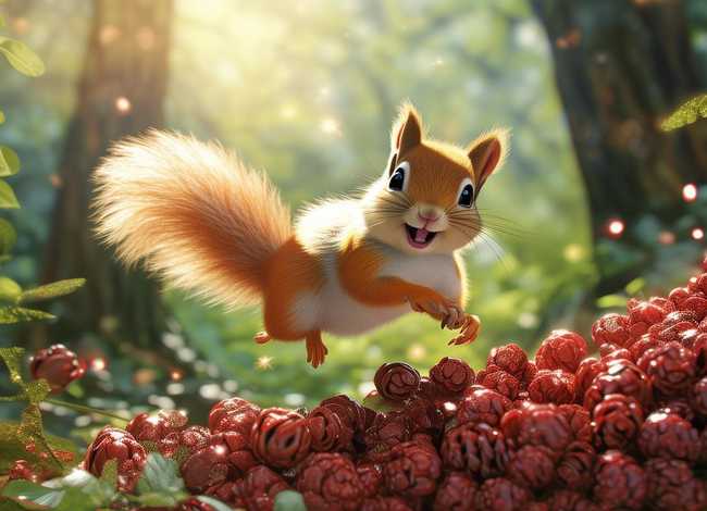 儿童故事小松鼠摘松果音频 小松鼠摘松果的故事视频