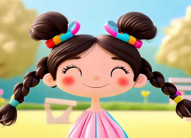 麻花辫儿童画、麻花辫儿怎么画？