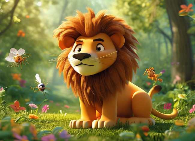 幼儿故事大全3-6岁蚊子 - 幼儿园故事配图蚊子和狮子